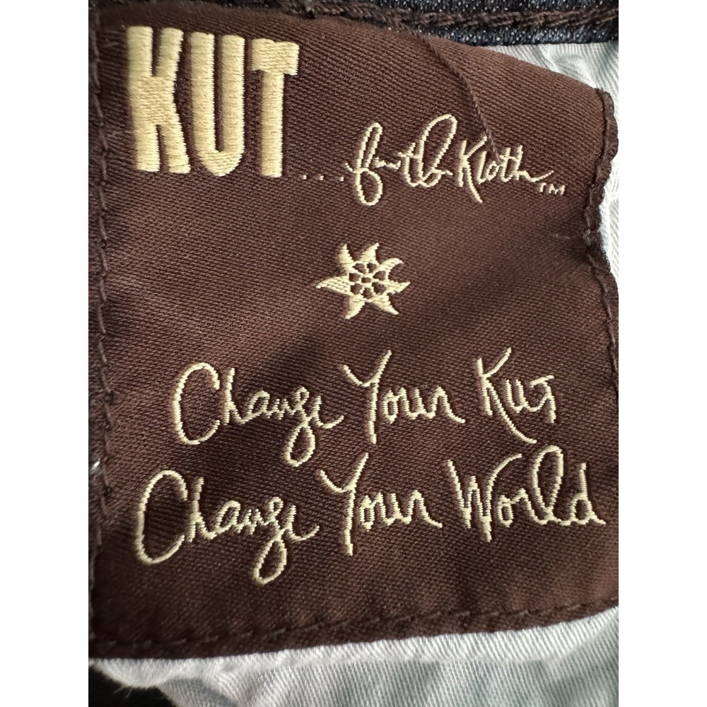 KUT from the Kloth Jeans 6 30x27 Blue Denim Stretch Mid Rise KP423KMMTG
